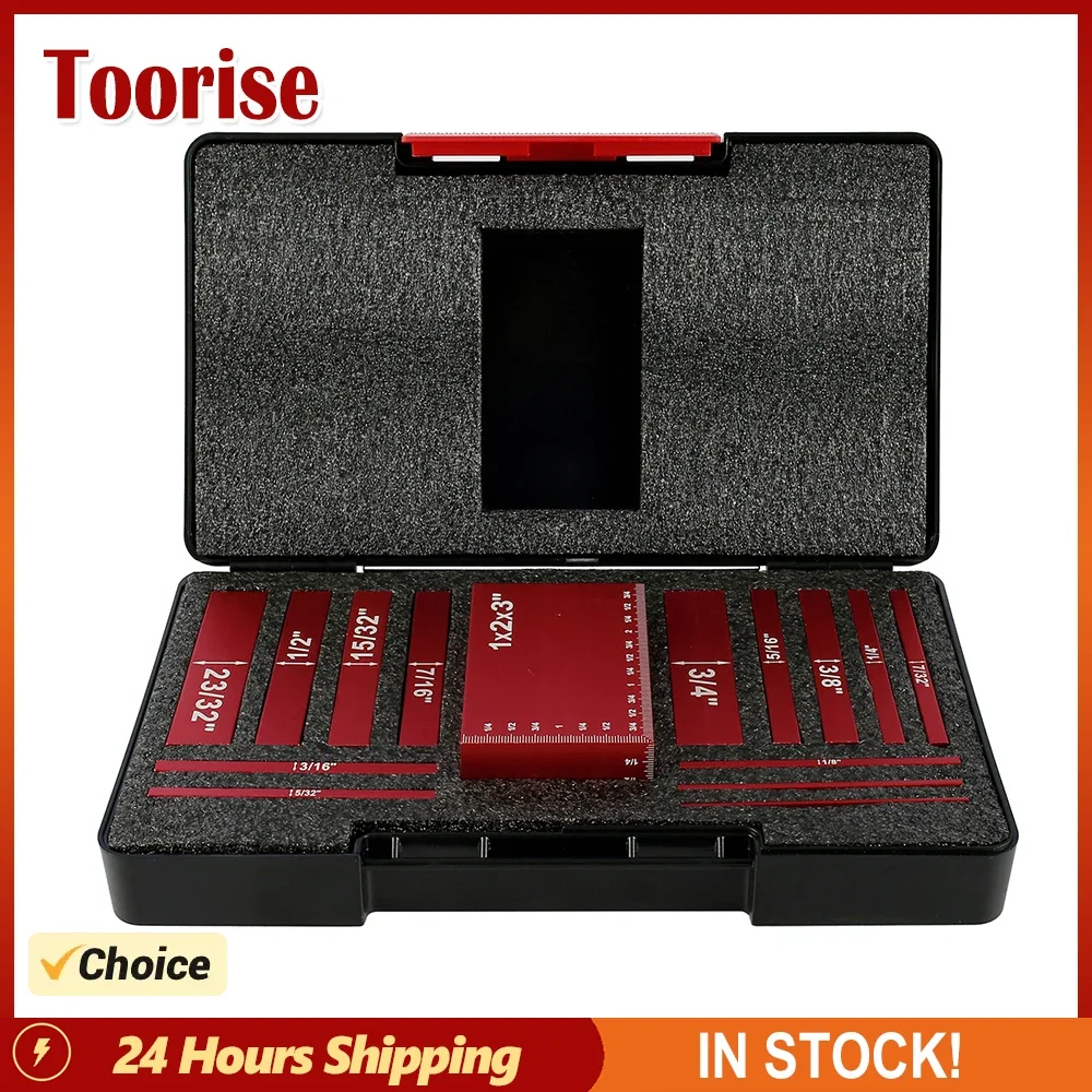 15-teiliges Setup-Blöcke-Höhenmessgerät-Set, Zoll-Präzisions-Aluminium-Setup-Bars für Fräser und Tischkreissägen, Holzbearbeitungs-Fräswerkzeug Image