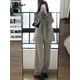 Jielur Two Piece Autumn New Women Pant Suits Casual Loose Solid Color Pant Suits Woman Gray Black