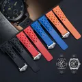 Bracelet de montre en silicone respirant bracelet de montre bracelet en caoutchouc souple boucle