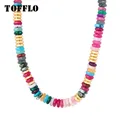 TOFFLO-Bijoux en acier inoxydable boulier coloré design perlé fait à la main pour collier en