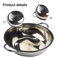 Twin Divided Hot Pot Kitchen Gas Stove Home Hotpot Stainless Steel Compatible Pot Cooker Cooking