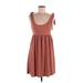 Wild Fable Casual Dress - Mini Scoop Neck Sleeveless: Brown Solid Dresses - Women's Size Medium