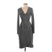 Alice & You Casual Dress - Wrap: Gray Tweed Dresses - New - Women's Size Small Plus