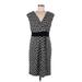 Ann Taylor Cocktail Dress - Wrap: Black Argyle Dresses - Women's Size 8