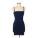 Forever 21 Casual Dress - Bodycon: Blue Solid Dresses - Women's Size Medium