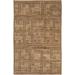 Oriskany 5' x 8' Natural Fiber Updated Moroccan Bohemian Wool Dark Brown/Medium Brown Area Rug - Hauteloom