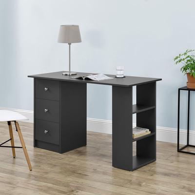 Schreibtisch Lemberg 120x50x72 cm Dunkelgrau en.casa Image