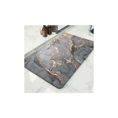 Rutschfeste, saugfähige Badematte, schnell trocknende Kieselgur-Badematte, 44 × 60 cm, waschbare