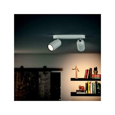 Spot pongee 2 luci attacco gu10 in metallweiss farbe 50582/31/pn 5058231pn Image