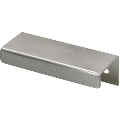 Möbelgriff Aluminium Edelstahl Optik 12,5 x 80 x 35 mm - 1 Stück Filzgleiter & Möbelgriffe - Hettich Image