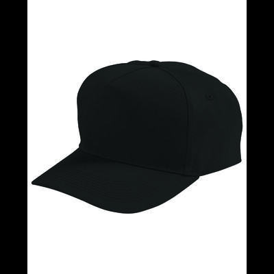 Augusta Sportswear 6207 Youth Five-Panel Cotton Twill Cap in Black