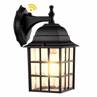 Dusk to Dawn Outdoor Wall Lamp Wall Mount Porch Lights with Sensor Exterior Wall Lighting Anti-Rust Wall Lamp Waterproof Wall Lantern Exterior Lights for Garage Door 110-240V