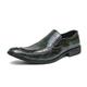 Men's Loafers Slip-Ons Dress Shoes Dress Loafers British Style Plaid Shoes Casual British Wedding Party Evening Patent Leather Loafer Black Blue Green Spring Fall