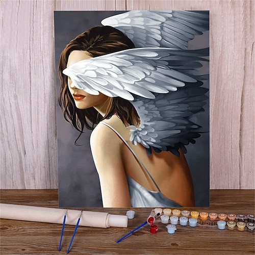 Menschen Wandkunst Leinwand Mädchen Flügel Drucke und Poster Bilder dekorative Stoffmalerei für Wohnzimmer Bilder ohne Rahmen Image