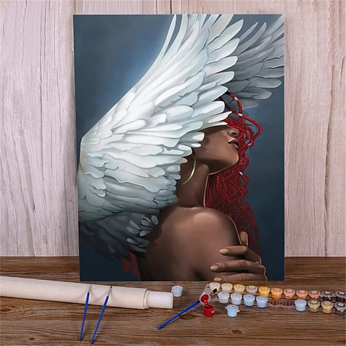 Menschen Wandkunst Leinwand Mädchen Flügel Drucke und Poster Bilder dekorative Stoffmalerei für Wohnzimmer Bilder ohne Rahmen Image