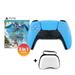 PlayStation 5 DualSense Controller Starlight Blue with Horizon Forbidden West and Mytrix Hard Shell Controller Protective Case - 3 in 1 Bundle for PS5