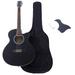 Anvazise Glarry GT501 40 inch Spruce Front Cutaway Folk Guitar with Bag & Board & Wrench Tool Black