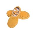 Woobling Women Dance Shoe Canvas Flats Slip On Ballet Shoes Stretch Slipper Ballets Yoga Camel 10C