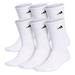 adidas Men s Athletic Cushioned Crew Socks (6-Pair) White/Black Large (Shoe Size 6-12)