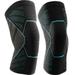 Knee Brace 2 Pack Knee Compression Sleeve for Knee Pain Fit for Men and Women - Non-Slip Knee Support for Running Basketball Weightlifting Gym Workout Sports - M