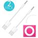 iPod Shuffle Cable 2 Pack 3.5mm Jack/Plug to USB USB Power Charger Sync Data Transfer Cable for iPod Shuffle 3rd 4th MP3/MP4