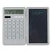 6 Inch Calculators 12 Digit Memo Lock Function Key Silence Dual Power Supply Desktop Calculator with Notepad for Office Gray