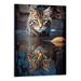 PRATYUS Mindset is Everything Cat Tiger Motivational Quotes Modern Poster Picture Art Print Canvas Wall Home Living Room Decor Classroom Kitchen Bedroom Aesthetics Decoration (16x20 Inch)