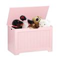 U-SHARE Toy Box Storage Chest for Girls Boys Wooden Trunk Bench w/Flip-top Lid & Safety Hinge Kids Play Room Nursery Organizer Bedroom Storage w/ 100L Storage Area