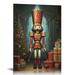 PIKWEEK Christmas Nutcracker Poster Art Print Holiday Decorations and Cheer Joyful Christmas Wall Art Winter Holidays Whimsical Gift Print Decor Christmas Nutcracker