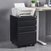 ALFRESCO Secure Storage Solution Black 3-Drawer Mobile File Cabinet with Lock Ideal for Legal/Letter Size Papers Pre-Assembled Metal File Cabinet Under Desk