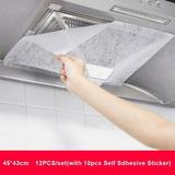 46cm*5/10M Range Hood Filter Paper Non-woven Oil-proof Cotton Filter Disposable Range Hood Exhaust Fan Filter Extractor Tools 12pcs one bag