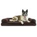 FurHaven Pet Products Quilted Memory Top Sofa Pet Bed for Dogs & Cats - Coffee Jumbo