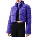 JDEFEG Petite Jackets Furry Sleeve Size Warm Jacket Fauxlong Plus Outerwear Short Coat Women Women s Coat Womens Jackets 3X Polyester L