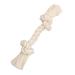 Mammoth Pet Products Mammoth Flossy Chews - 100 Per Cent Natural Cotton Rope Dog Toys - Interactive Tug Of War Rope - Dog Chew Rope Flosses Teeth - Premium White Knot Dog Rope Toy Pet_Toy