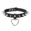 Soug Sexy Trendy Vintage Round Gothic Collar Necklaces Leather Heart Choker: New