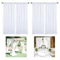 2 Pack White Wedding Backdrop Curtain 10ft by 10ft Wrinkle-Free Chiffon Fabric Drape 4 Panels 5ft x 10ft Transparency Backdrop Drapes for Wedding Arch Bridal Shower Party Decoration