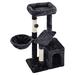 Cat Tree Tower for Indoor Cats 34.5in Cute Cat Tree Activity Center with Condo & Scratching Post Multi-Level Cat Climbing Tower Play House w/Large Perch Platform Basket Black