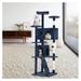70 Inch Cat Tree Tall Cat Tower for Indoor Cats Multi-Level Cat Tree Tower W/2 Cat Condo Cat Climbing Tower W/3 Cat Scratching Posts & Top Platforms of Cats (Navy Blue)