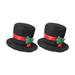 2pcs Pet Hat Cosplay Costume Adjustable Black Hat Christmas Halloween Cosplays Accessories Pet Supplies