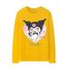 Sanrio Long-sleeved T-shirt Women 2024 New Cinnamon Dog Kulomi Melody Co-branded Clothes Pure Cotton T-shirt Tide