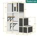 YiLaiIn 3-Tier Wooden Outdoor & Indoor Cat House Suitable for 1-3 Cats Cat Enclosure Resting Box with 4 Platforms and 2 doors Cat Shelter Kitty House with a Jump Box for Hiding and Resting Cat Cage