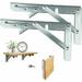 Folding Bracket 2 PCS 200mm Folding Wall Shelf Stainless Steel Folding Shelf Bracket Folding Bracket Bracket Console Wall Folding Shelf for Wall Shelf Bench