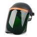 Welding Helmet Heat Resistant Drop Resistant Visible Professional Welding Hood for Cutting Polishing Welding Black Top Dark Green