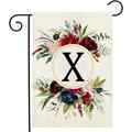 Monogram Letter R Garden Flags Summer Garden Flag Double Sided Floral Yard Flags Small Family Last Name Initial Garden Flag for Outside Decorations(R)