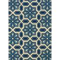 Sphinx Caspian Indoor/Outdoor Area Rug 969W6 Ivory Patio Geometric 2 3 x 7 6 Rectangle