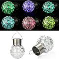 TaoGoods Solar Rotatable Outdoor Garden Camping Hanging LED Round Ball Lights Garden LED Light