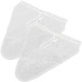 2 Pcs Milk Drawstring Filter Bag Fine Mesh Bags Triangle Nylon