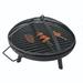 Portable Fire Pit Outdoor Round Steel Fire Pit with BBQ Grill and Mesh Screen Lid Wood Burning Firepit Bowl for Outside Patio Campfire Bonfire Backyard