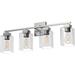 RUO Bathroom Vanity Light Square Design & UL Certification 4 Lights Farmhouse-ish Bathroom Light Fixtures Over Mirror Black Bathroom Light Fixtures for Bathroom/Living Room/Bedroom