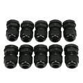 10Pcs/Set Waterproof Cable Glands Wire Connector Joints PA Nylon for Electrical CabinetsPG11B-10